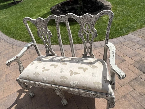 Antique Upholstery Settees thumbnail