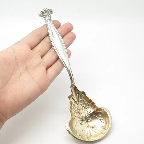 Antique Victorian Silver Serving Spoons thumbnail