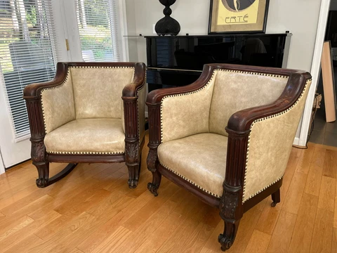 Antique Vinyl Armchairs thumbnail