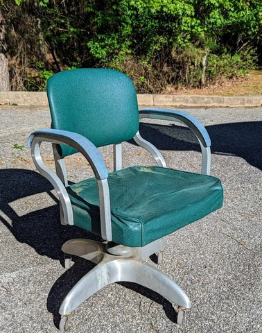 Antique Vinyl Office Chairs thumbnail