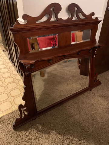 Antique Wall Mirrors with Shelf thumbnail