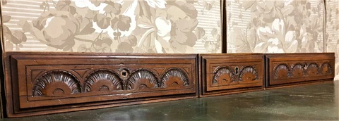 Antique Walnut Pediments thumbnail