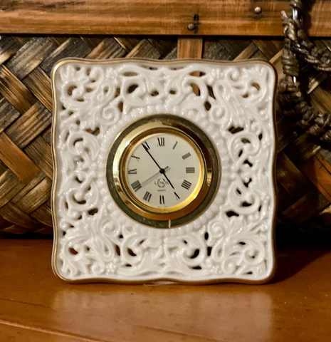 Antique White Desk Clocks thumbnail