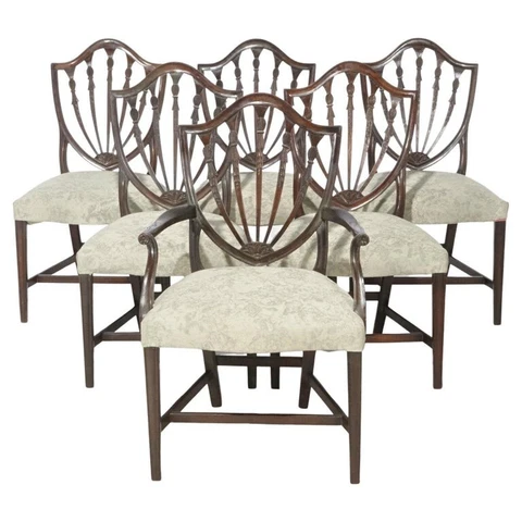 Antique White Dining Chairs thumbnail