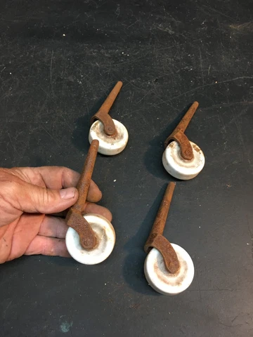 Antique White Furniture Casters thumbnail