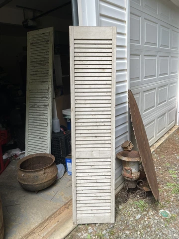 Antique White Shutter Locks thumbnail