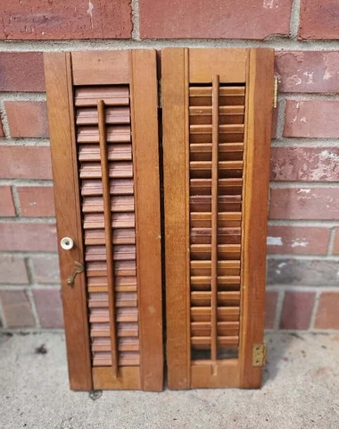 Antique White Shutter Locks thumbnail