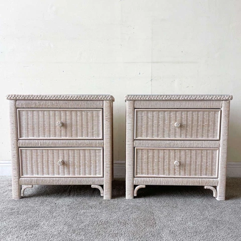 Antique Wicker Nightstands thumbnail