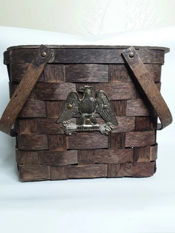 Antique Wood Picnic Baskets thumbnail