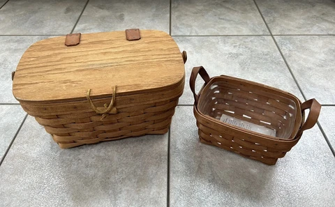 Antique Wood Storage Baskets thumbnail