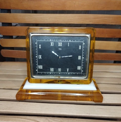 Antique Yellow Desk Clocks thumbnail