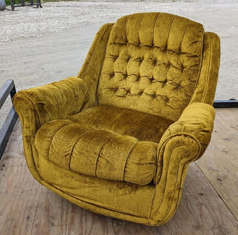 Antique Yellow Rocking Chairs thumbnail