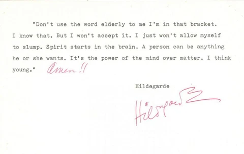 Hildegarde Autographs