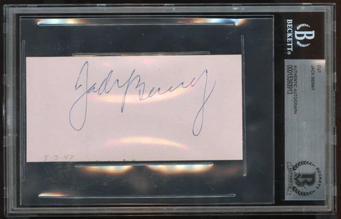 Jack Benny Autographs