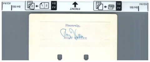 Rudy Vallee Autographs