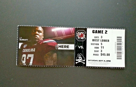 South Carolina Gamecocks Tickets thumbnail