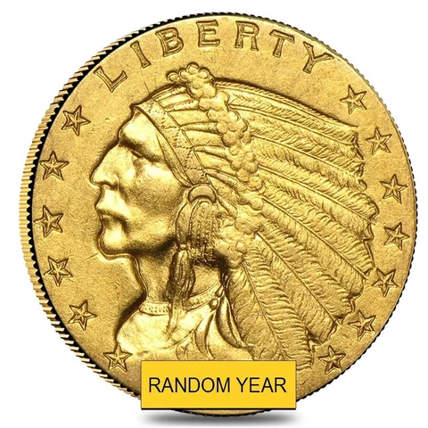 US $2.50 Quarter Eagle Gold Coins thumbnail