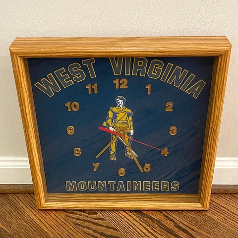 West Virginia Mountaineers Clocks thumbnail